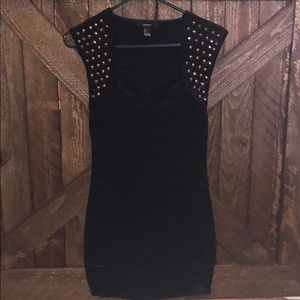 Little black studded dress
